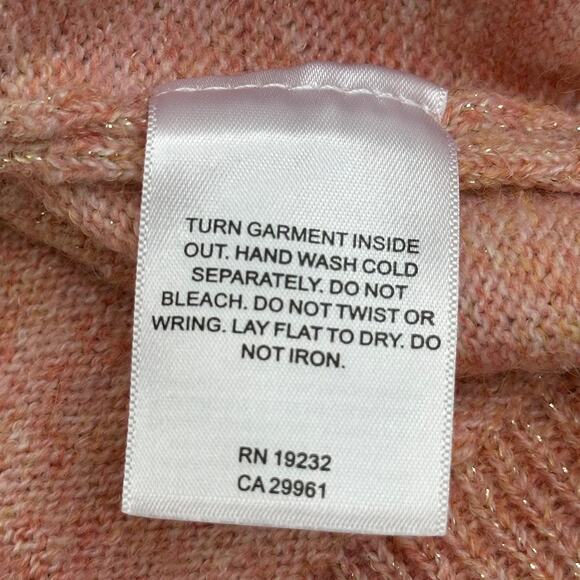 NWT Alfred Dunner Pink Metallic Scalloped Neck Sweater Womens Petite Size PM - Picture 8 of 9